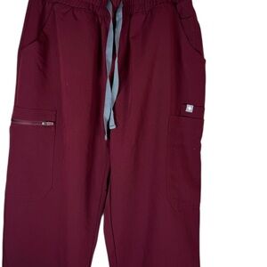 Figs Women's Burgundy Cargo Pants
